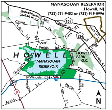 Map of the Manasquan Reservoir