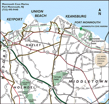 Map Monmouth Cove Marina