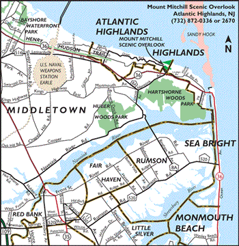Mount Mitchill Map