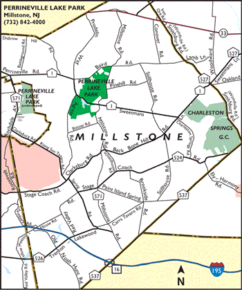 Perrineville Lake Park map