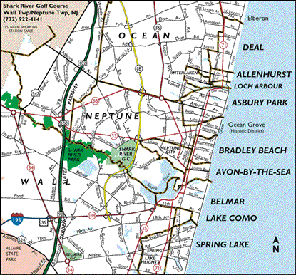 Shark River Golf Course map
