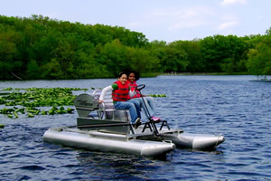 Paddling Boating at Turkey Swamp Park during an overnight camping trip