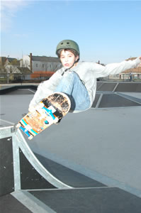 Skater at the Skatebowl