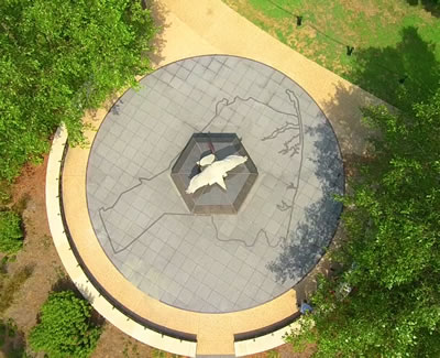 aerial view of memorial 