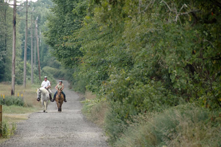 Horseback riders on the Union Transportation Trail