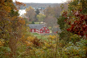 Recent image of the barns at Huber Woods Park