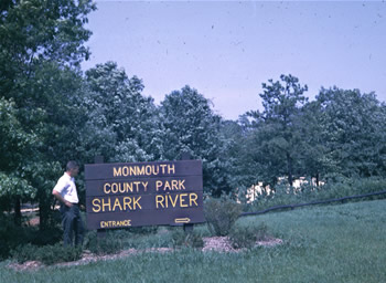 Shark River Park entrance sign - 1965