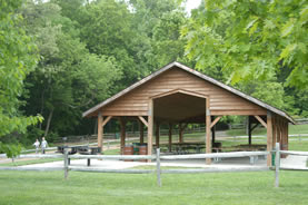 Forest Edge shelter site at Holmdel Park